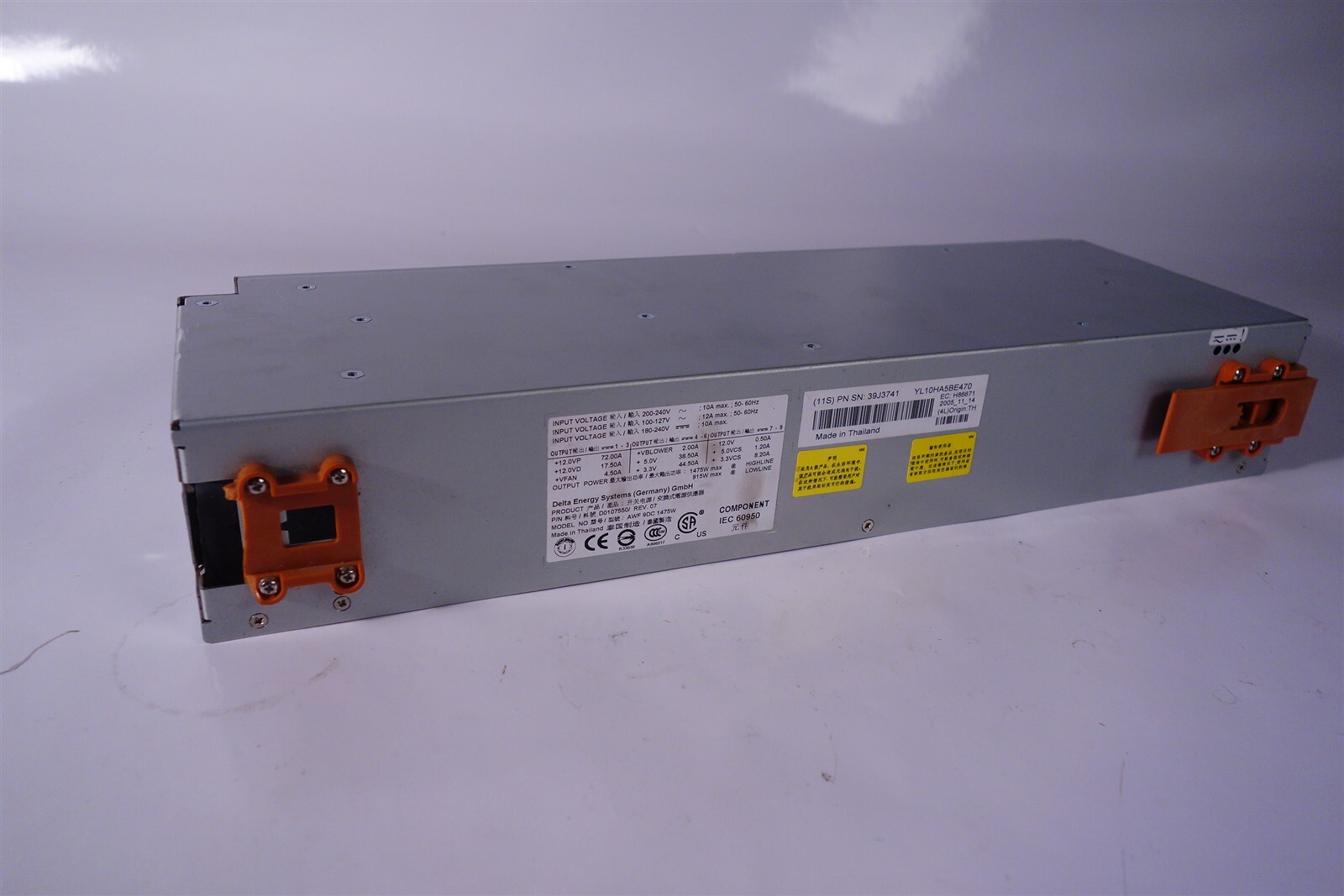 Delta Electronics D0107550 1475W Hot Swap Server Power Supply Unit TESTED