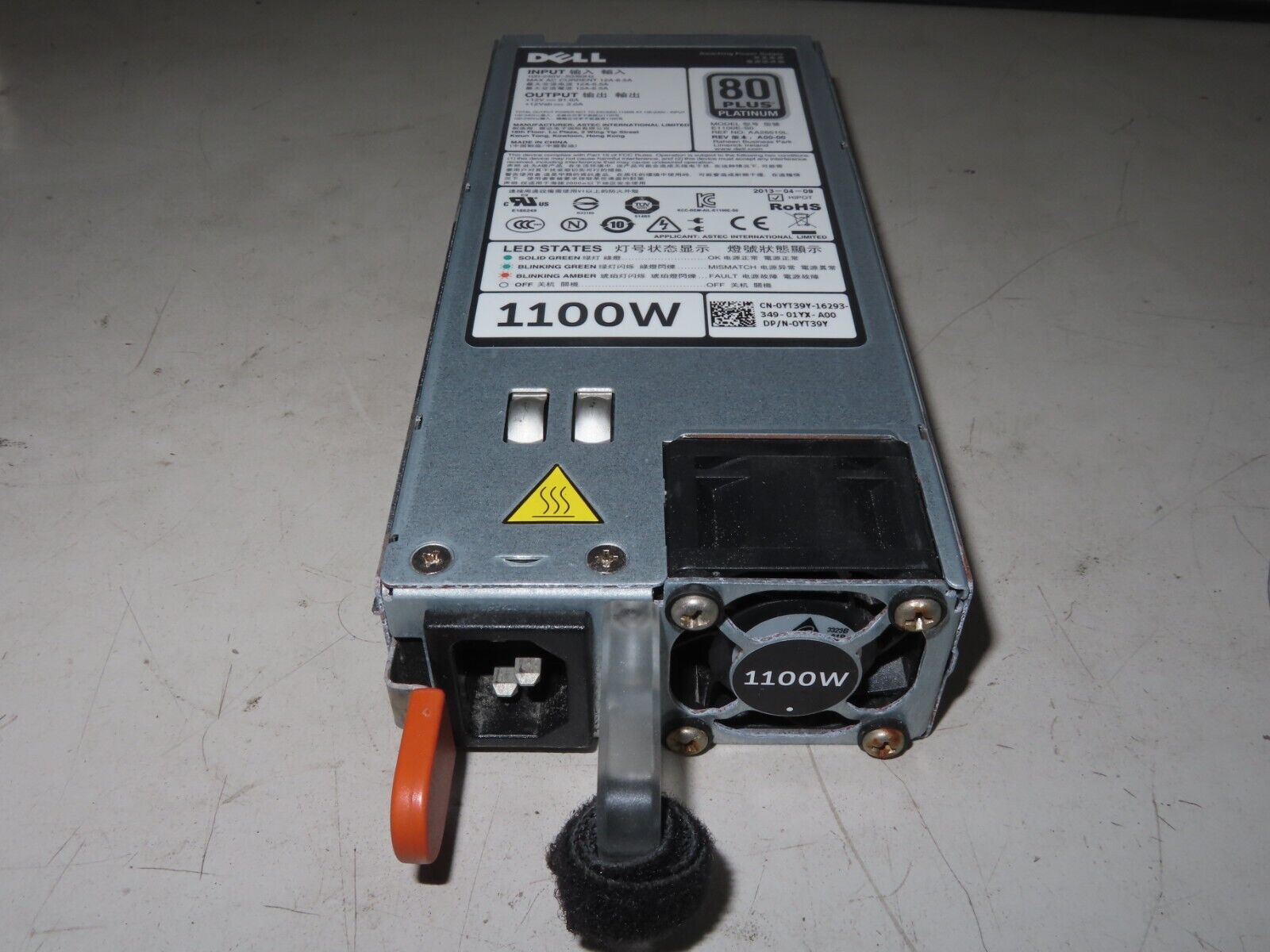 Dell E1100E-S0 L1100E-S0 PowerEdge 1100W Server Power Supply 0GDPF3