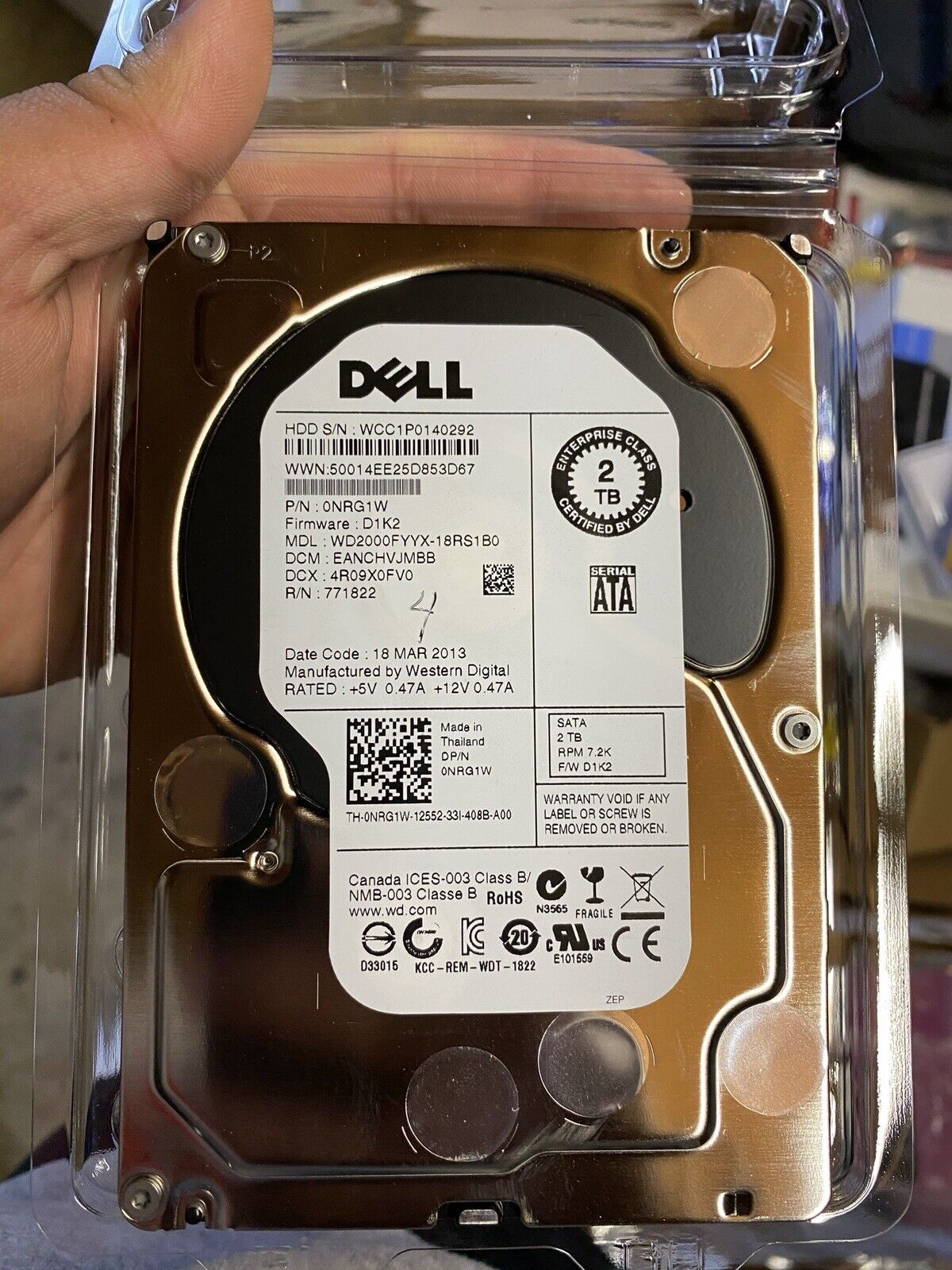 Dell WD2000FYYX-18RS1B0 12 SERVER HARD DRIVES BRAND NEW  2tb 7200rpm