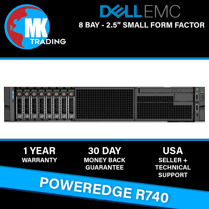 Dell PowerEdge R740 8B SFF 2U Server -V2- Choose CPUs/RAM/Drives – Wholesale