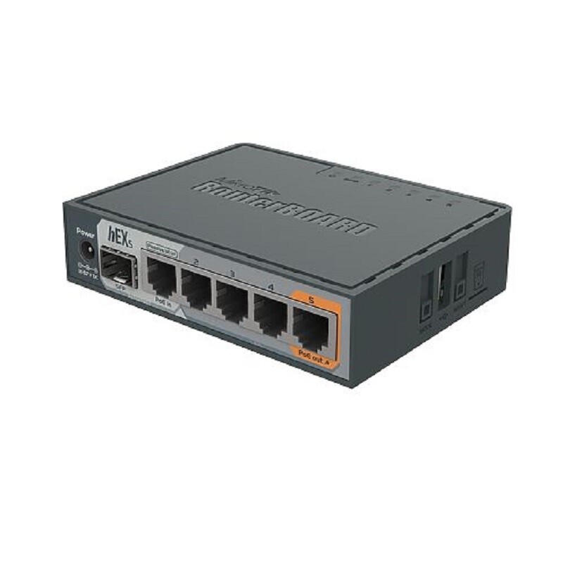 MIKROTIK RouterBOARD hEX S RB760iGS RouterOS Level 4 Ethernet Router SFP 5xGbit