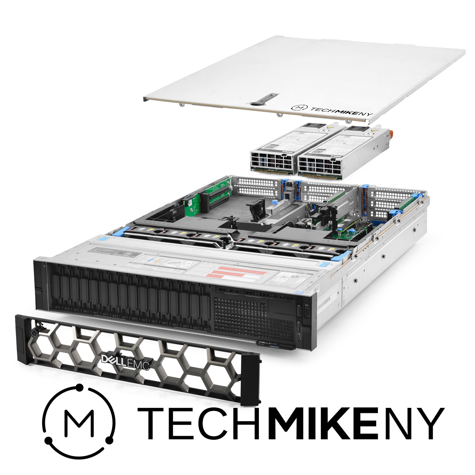 Dell PowerEdge R740 Server 2.10Ghz 56-Core 384GB RAM 16x Caddies Bezel