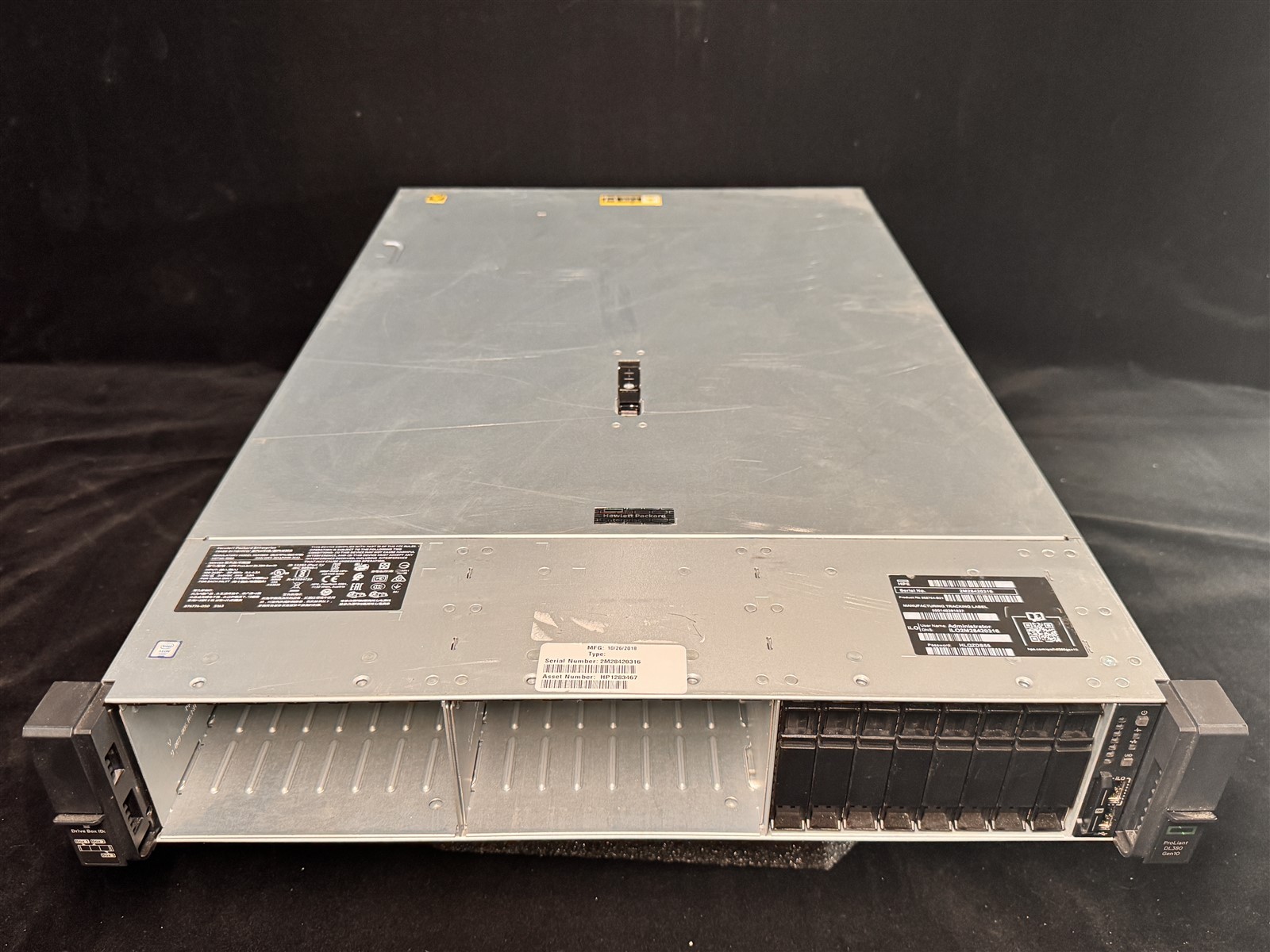 HPE ProLiant DL380 Gen10 G10 24SFF 2x 14C GOLD 6132 2.6GHz 128GB RAM 4x800GB SSD