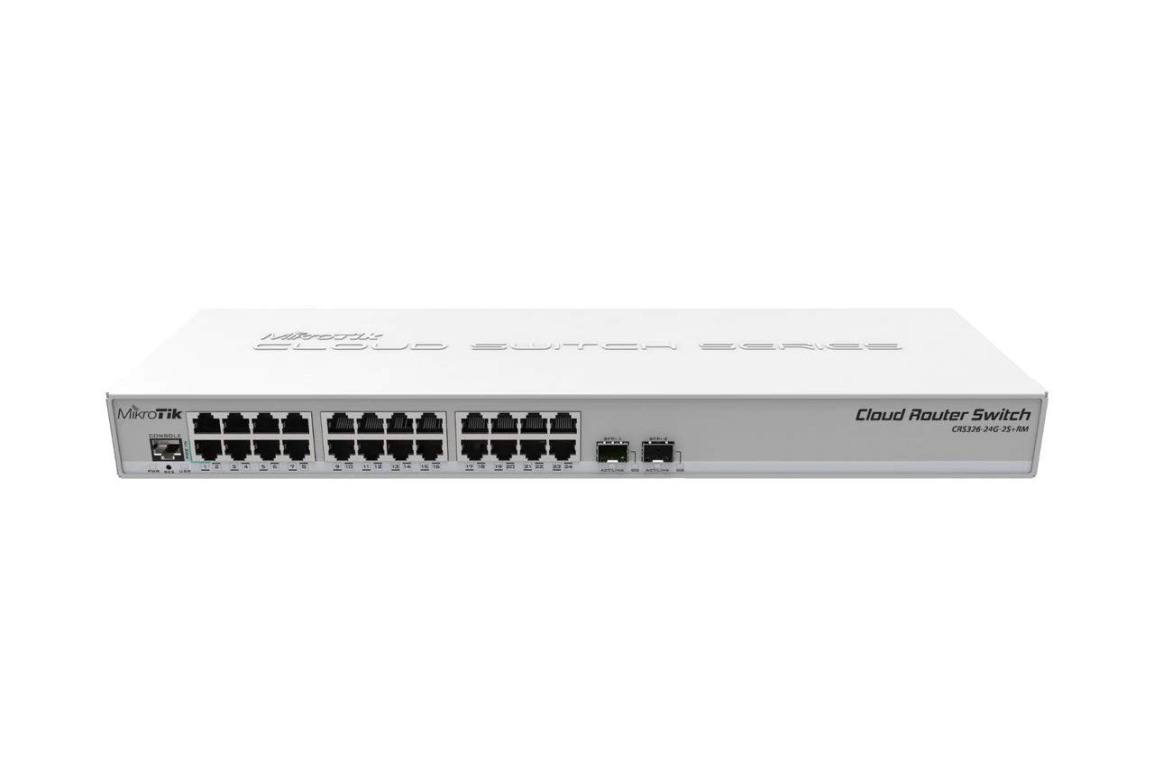 Mikrotik CRS326-24G-2S+RM Network Switch L2 Gigabit Ethernet (10/100/1000) Gr…