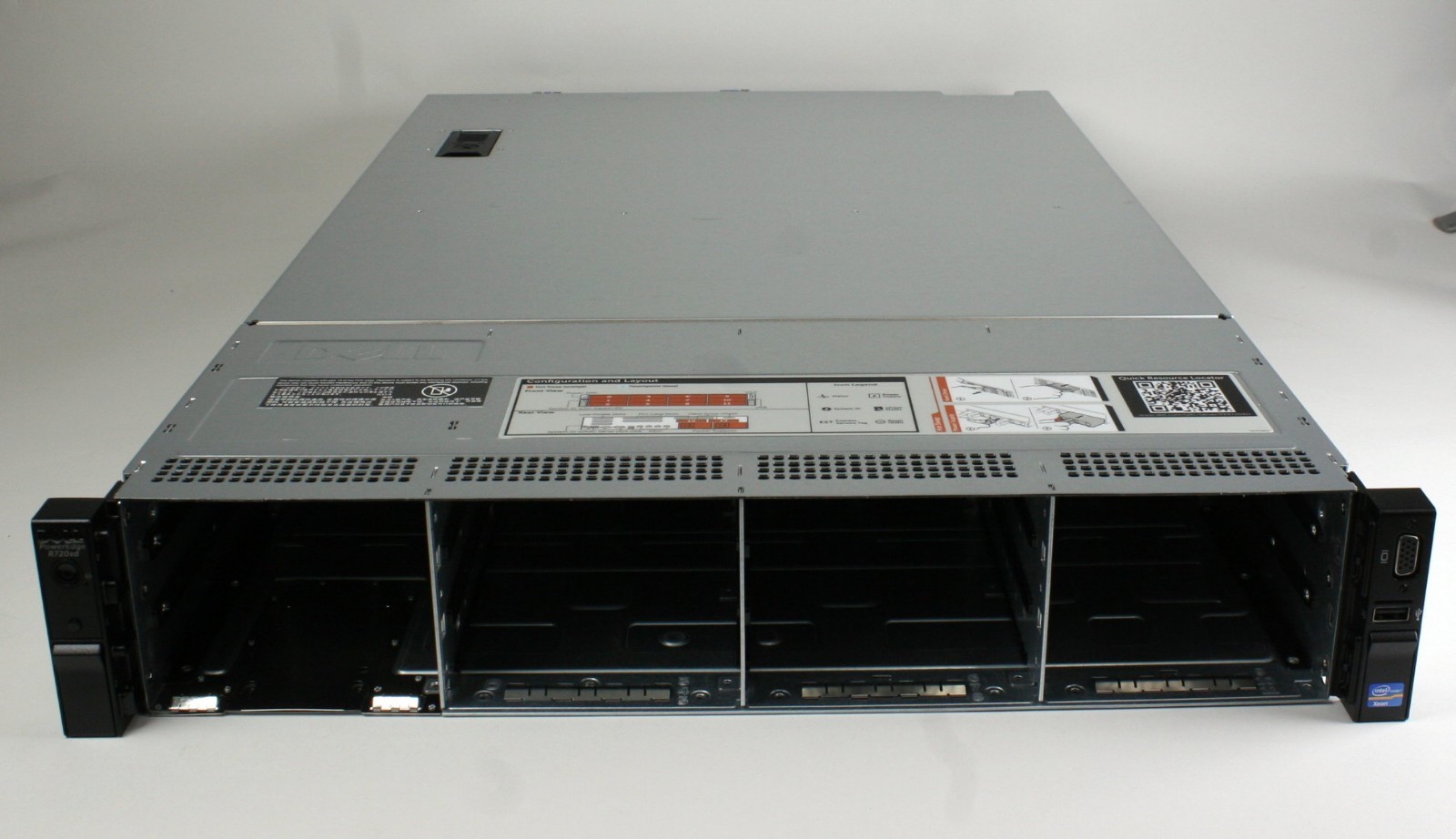 Dell PowerEdge R720xd LFF 3.5″ x12 chassis trays backplane cables fans & risers
