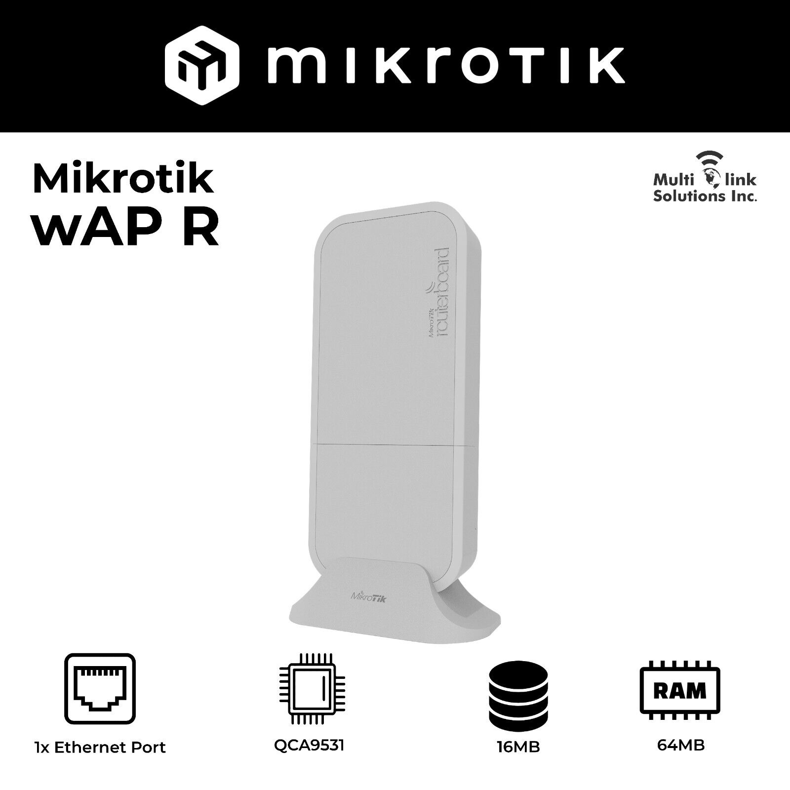MikroTik RBwAPR-2nD 2G/3G/4G/LTE Weatherproof Access Point Wap R New