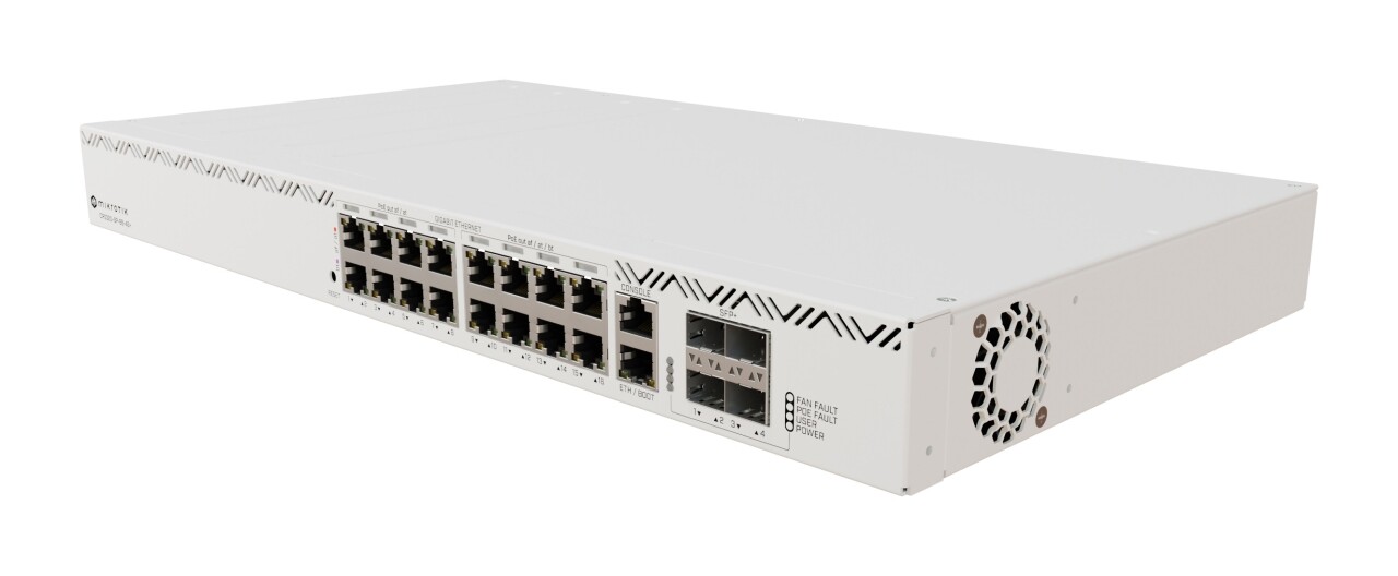 MIKROTIK Cloud Router Switch(CRS320-8P-8B-4S+RM) 4x 10G SFP+ ports, RouterOS(L4)