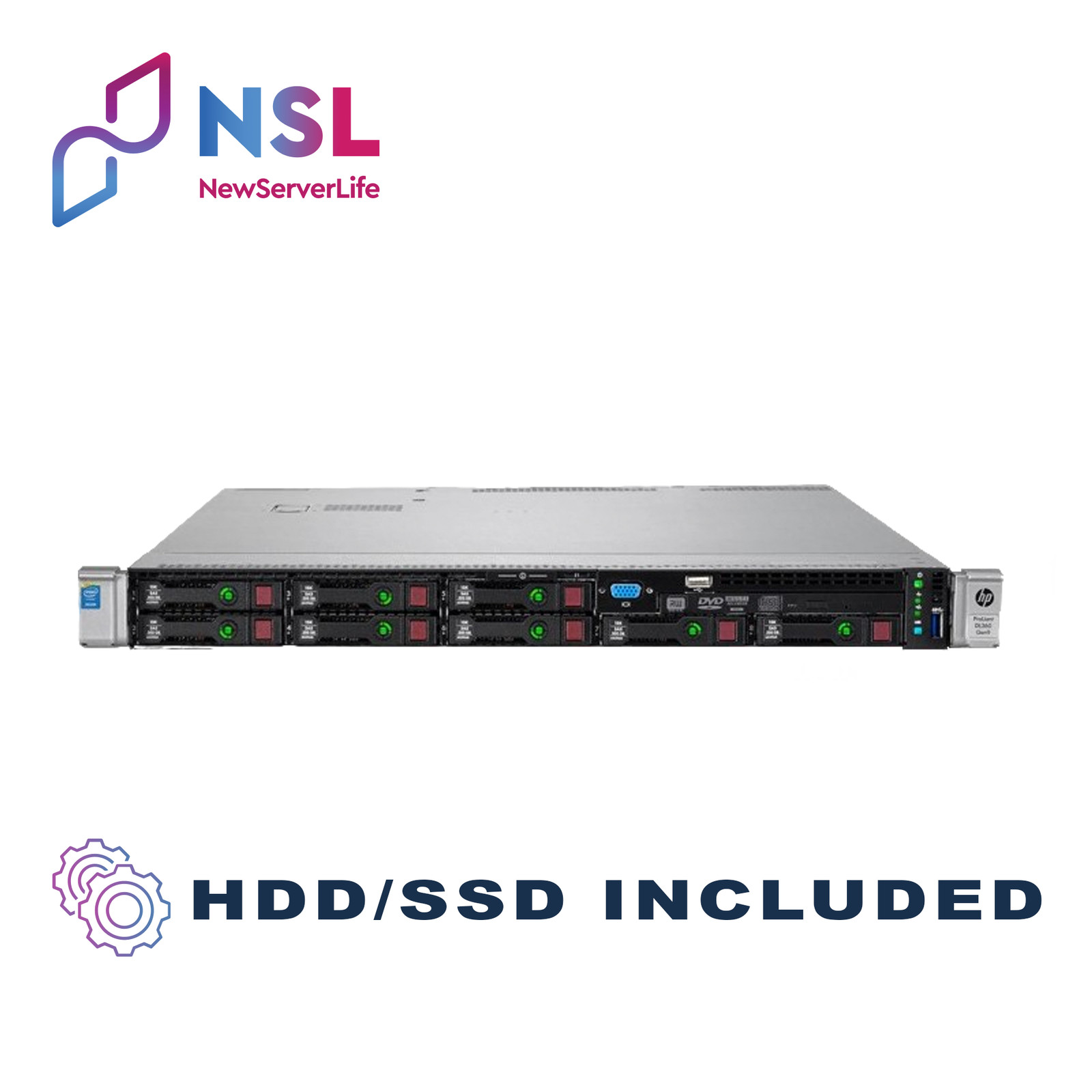 HP ProLiant DL360 Gen9 2x E5-2698v3 2.3GHz =32C 128GB P440AR 2x 1.2TB SAS 4xRJ45