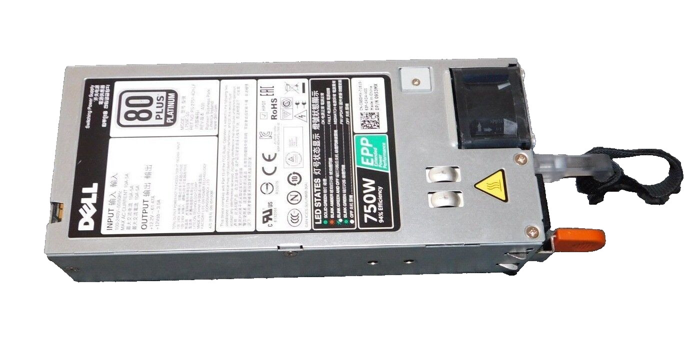 DELL D750E-S0 computer server power supply, 80 plus platinum