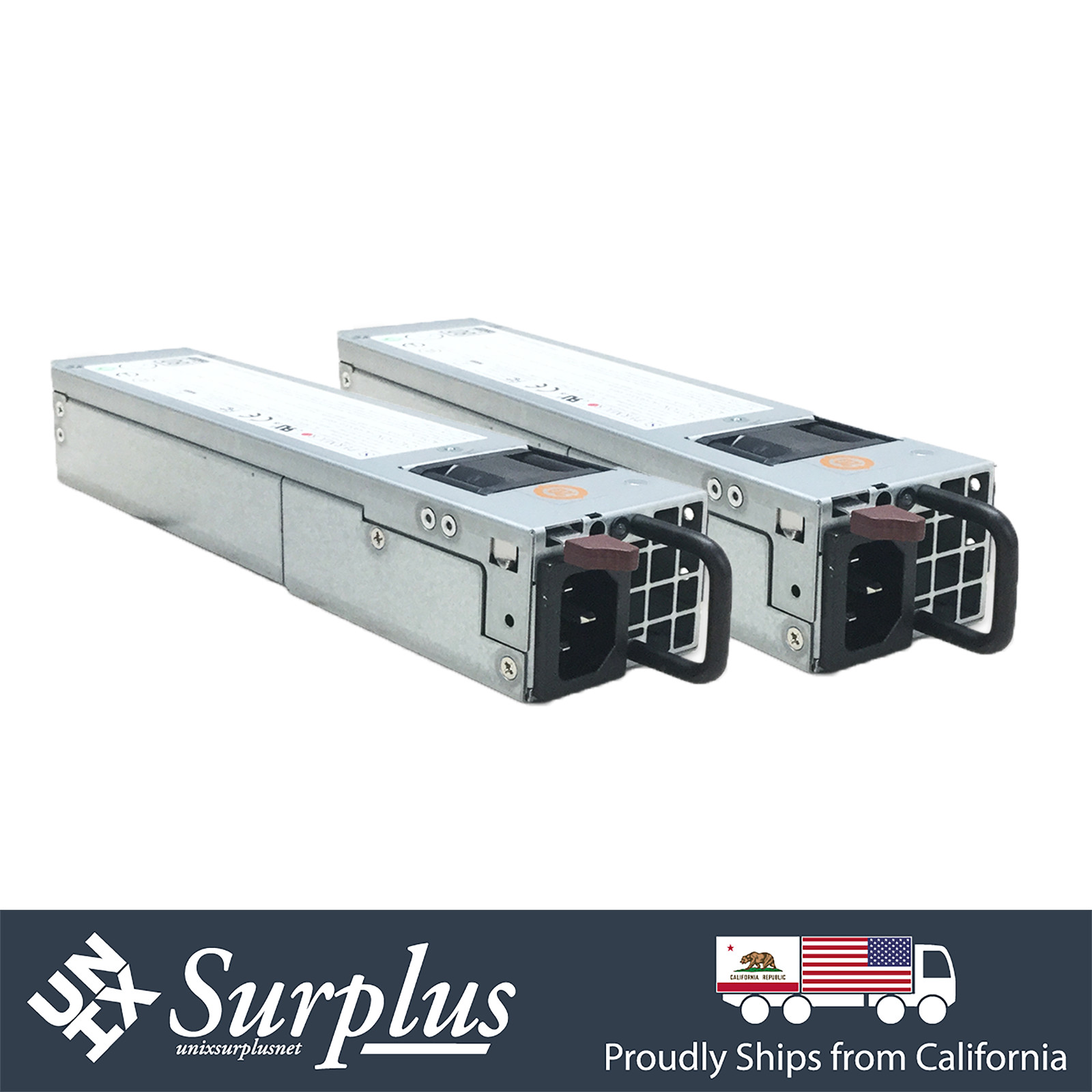 2x Supermicro PWS-606P-1R 600W 80+ Platinum Server Power Supply 1U Redundant PSU