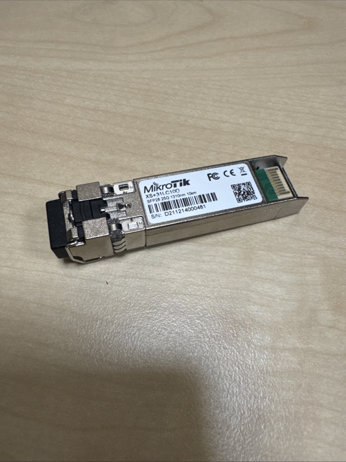 MIKROTIK combined 1.25G SFP, 10G SFP+ and 25G SFP28 module XS+31LC10D