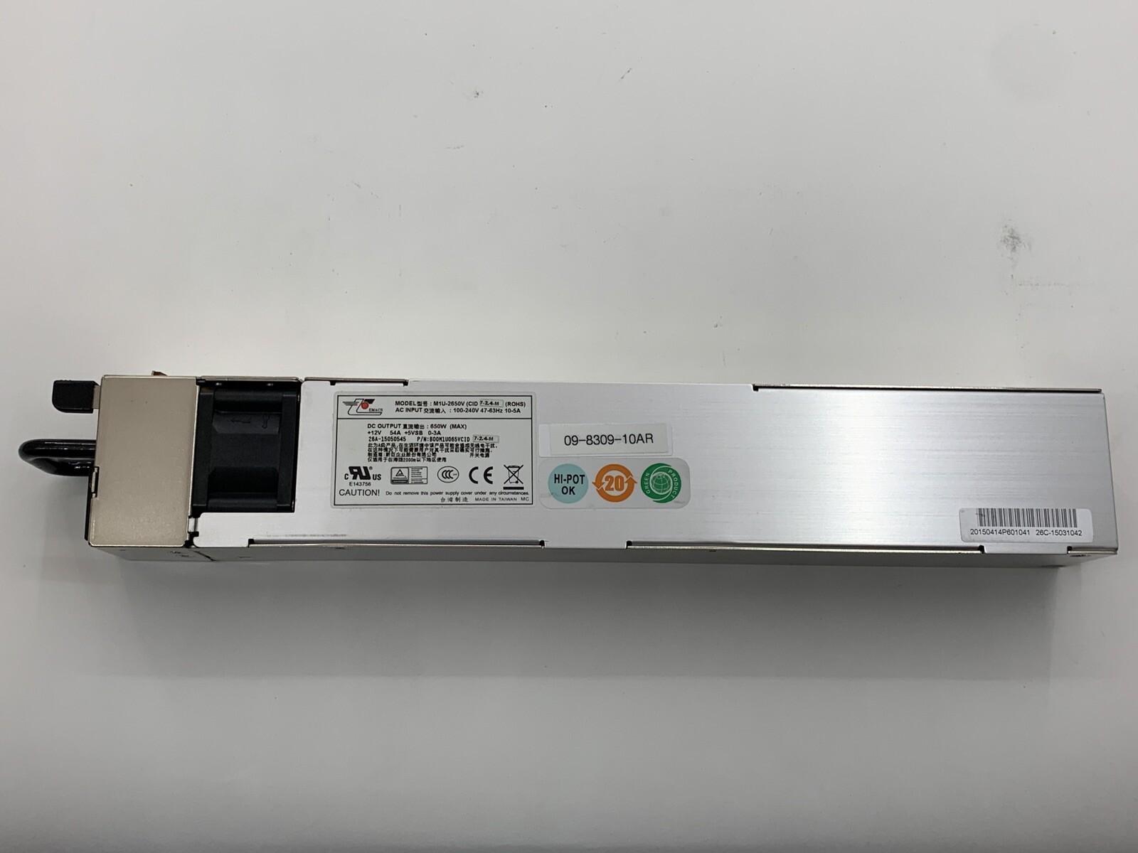 Emacs M1U-2650V 650W AC Server Power Supply Hot-Swap M1U-2650V