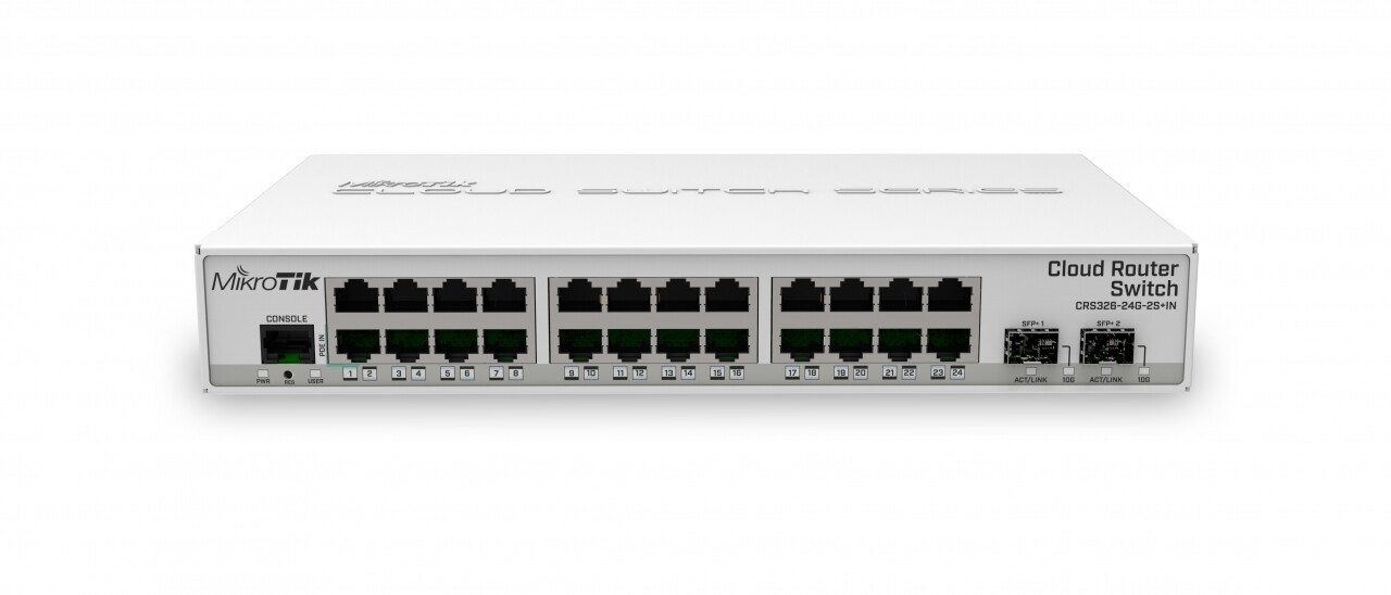 MIKROTIK Cloud Router Switch CRS326-24G-2S+IN level 5 SwitchOS Dual Boot
