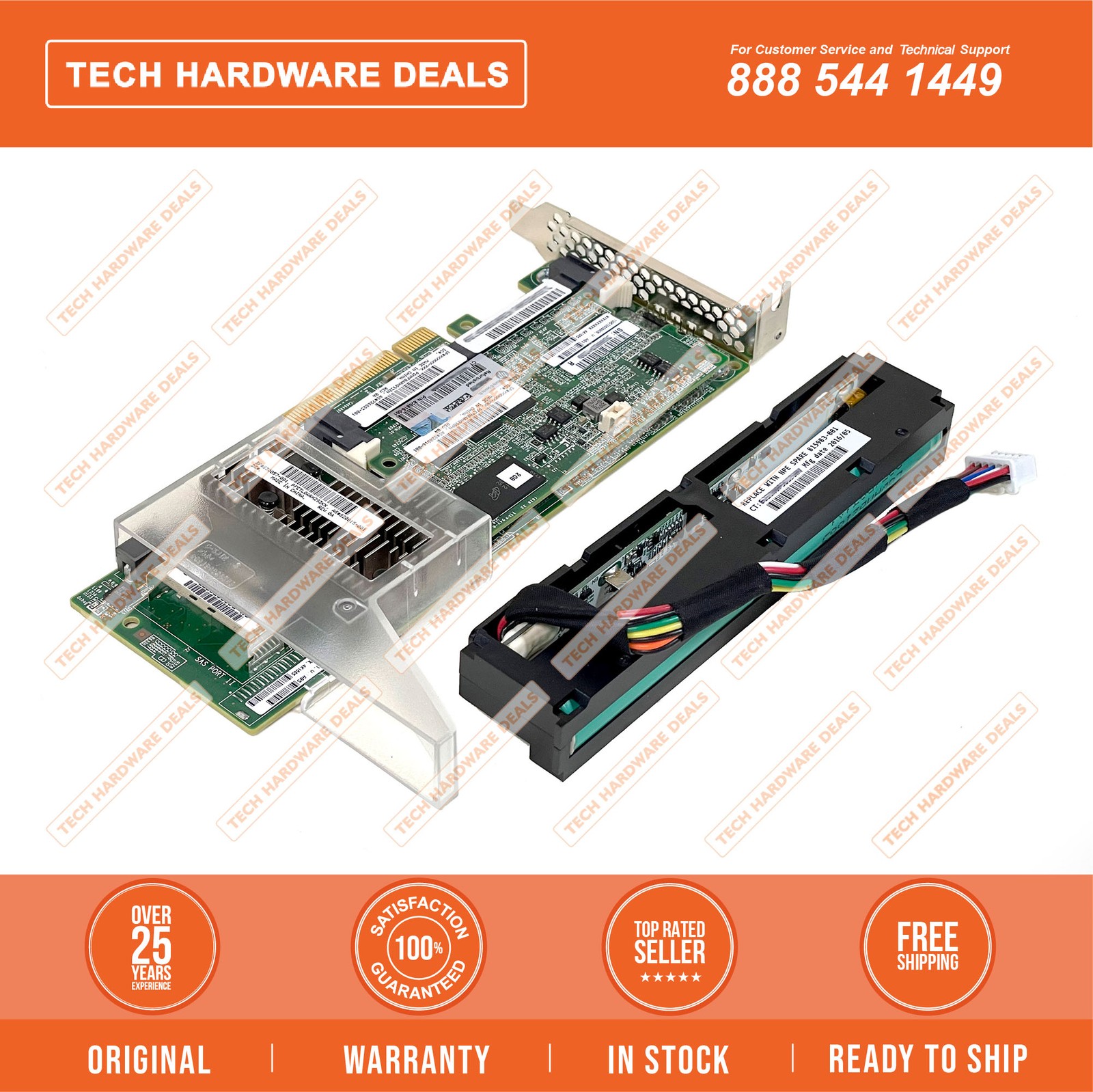 820834-B21 Batteries Included   HP Smart Array P440/2GB FBWC 12Gb 1-port Int SAS