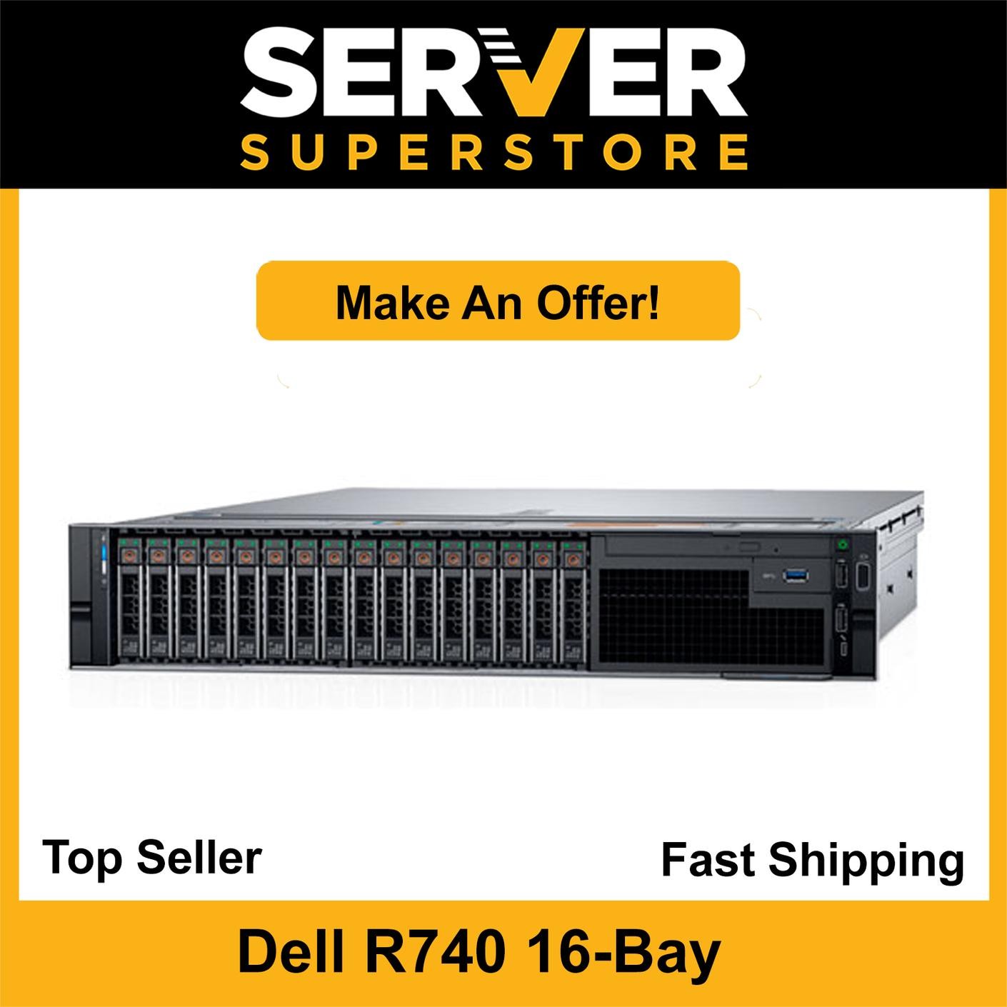 Dell PowerEdge R740 Server 2x Gold 6138 = 40 Cores | 128GB | H330 | 4x 600GB SAS