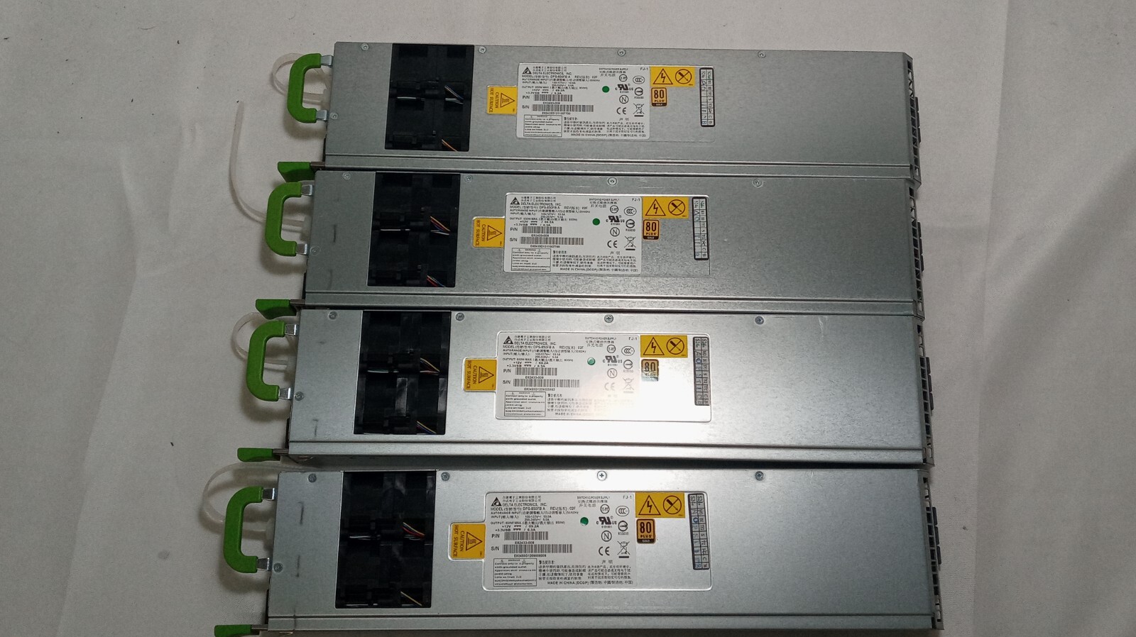 Lot of 4x 850W Delta Electronics DPS-850FB A E62433-008 80+ Gold Power Supply