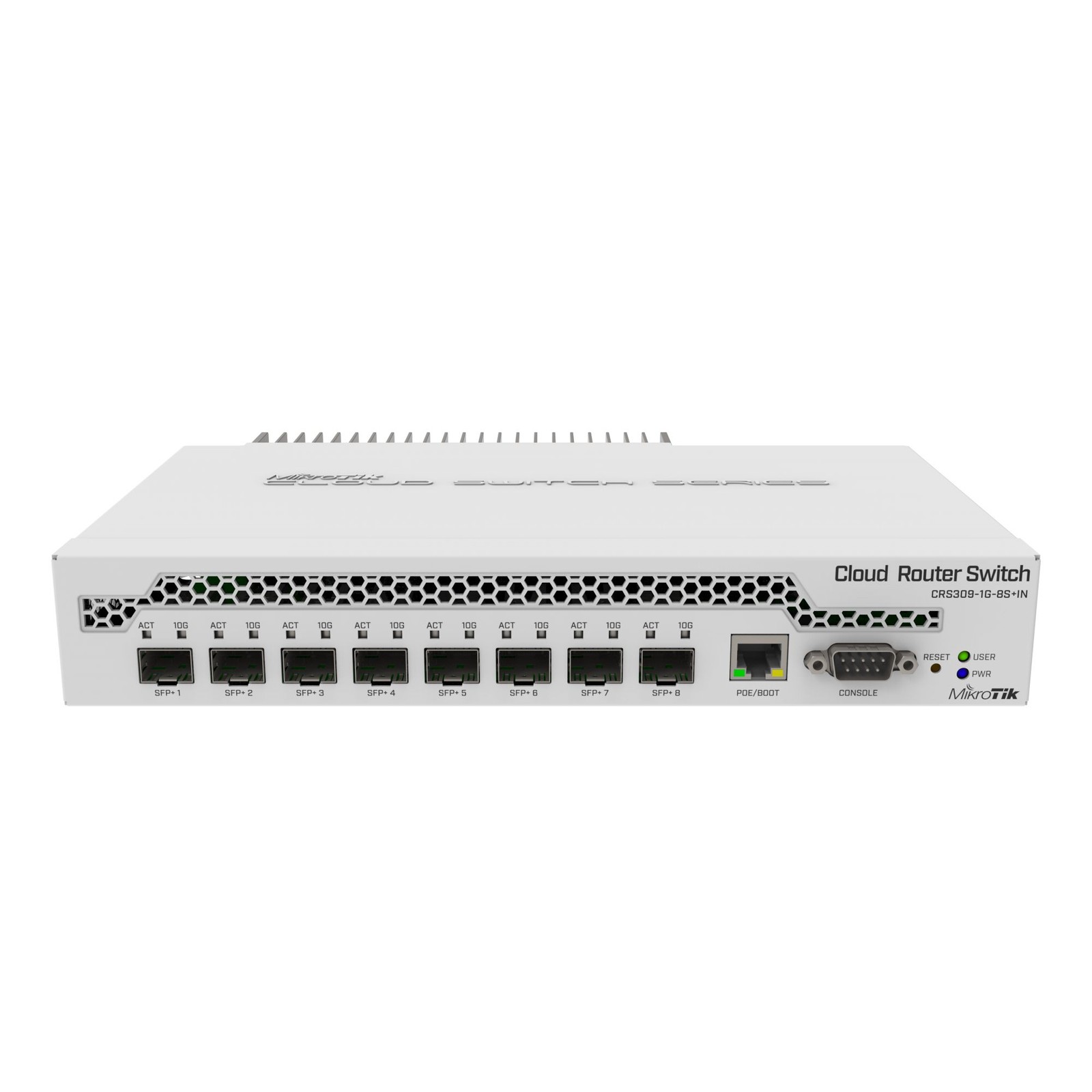 Used MikroTik CRS309-1G-8S+IN Cloud Router Switch 8xSFP+ 1x GLAN PoE-In, RS232,