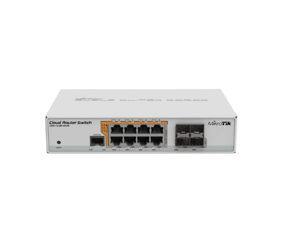 Mikrotik CRS112-8P-4S-IN Smart Switch with 4 SFP Cages 8 Gigabit Port PoE