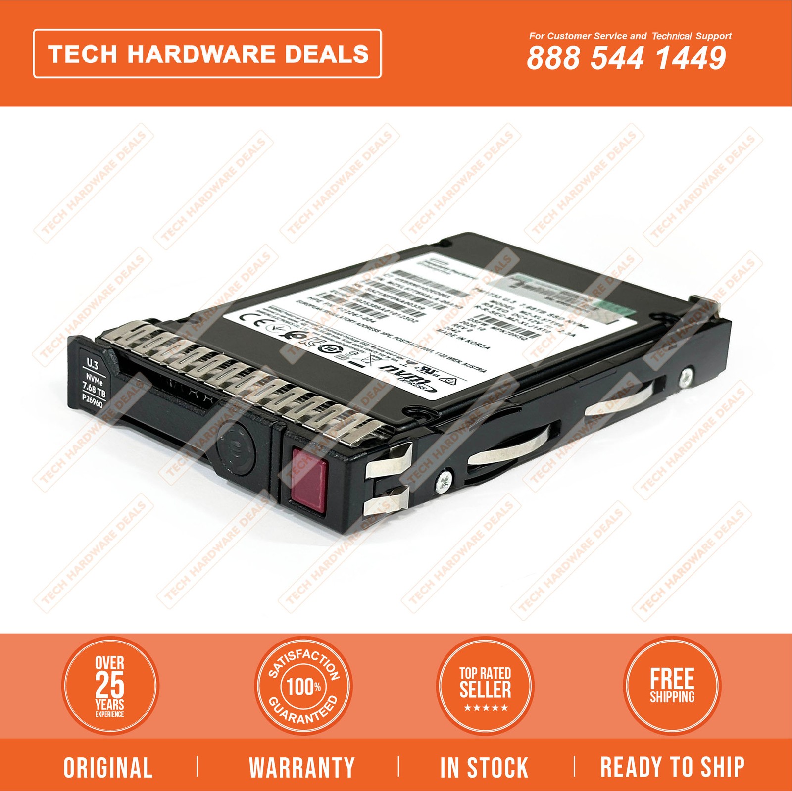 MZXL57T6HALA-000H3    HPE 7.68TB NVMe Gen4 HP RI SFF SC U.3 PM1733 SSD