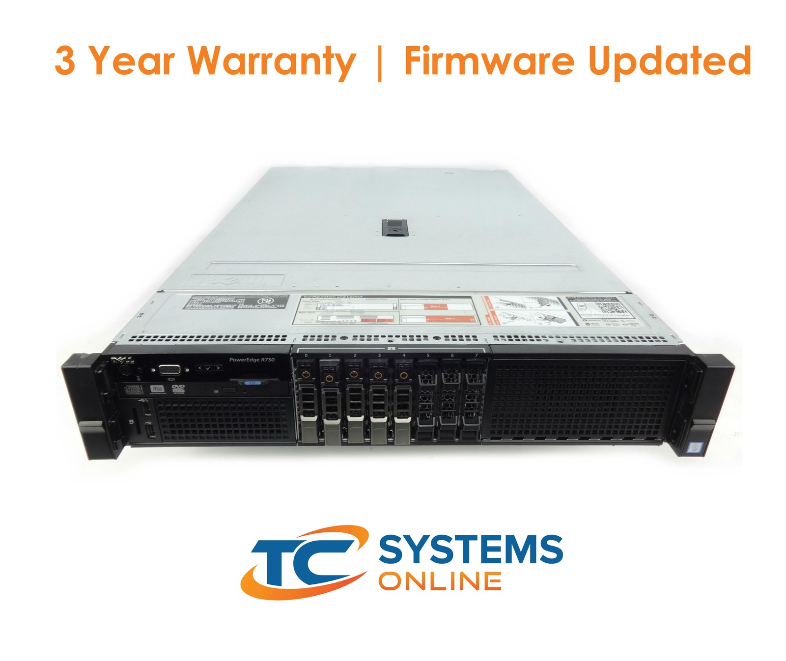 Dell R730 2x2680v3 2.5GHZ=24Cores 64GB 5x120GB SSD H730