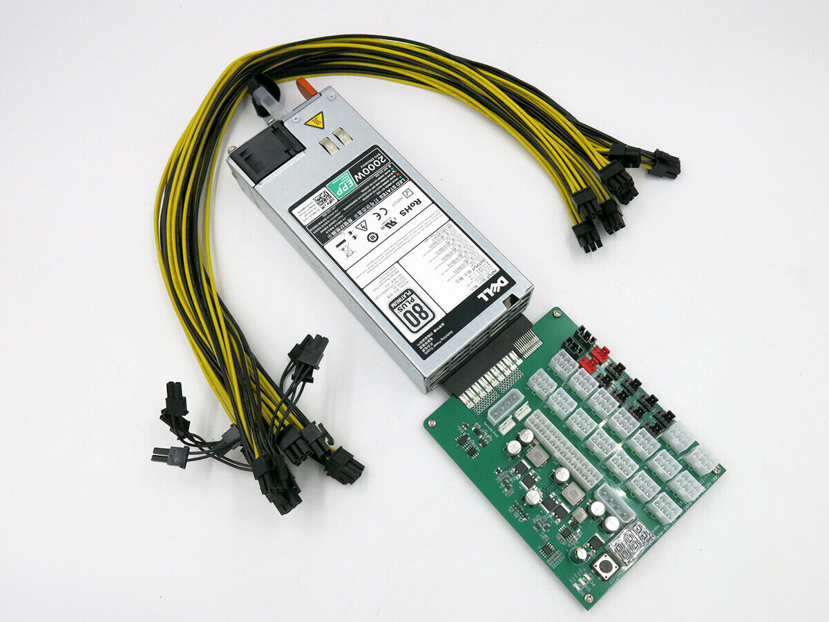 Dell 2000w Power Supply Kit 100-240v 80+ Platinum Rated 94% High Efficiency