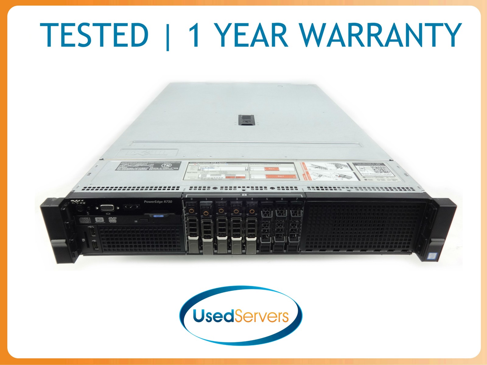 Dell R730 2x2680v3 2.5GHZ=24Cores 64GB 5x900GB 10K SAS H730