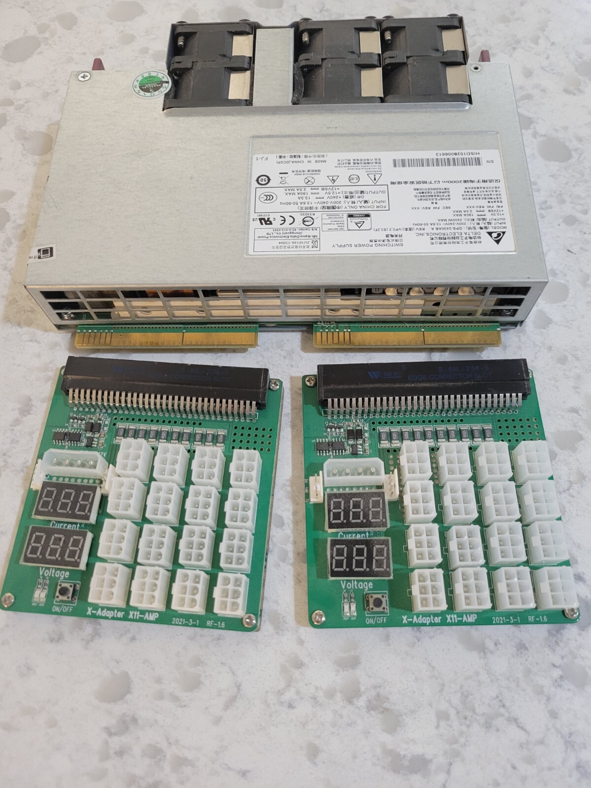 Delta DPS-2400AB 2400W ASIC Miner GPU Mining Server Power Supply