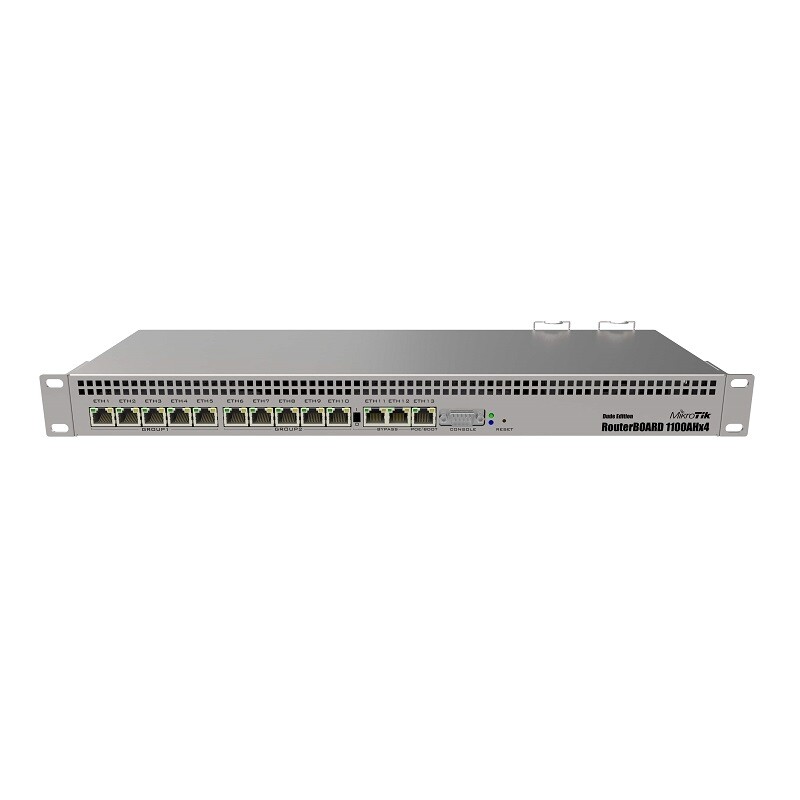 MIKROTIK RouterBOARD RB1100x4 RouterOS Level 6 Quad Core CPU 1GB RAM 7.5Gbps