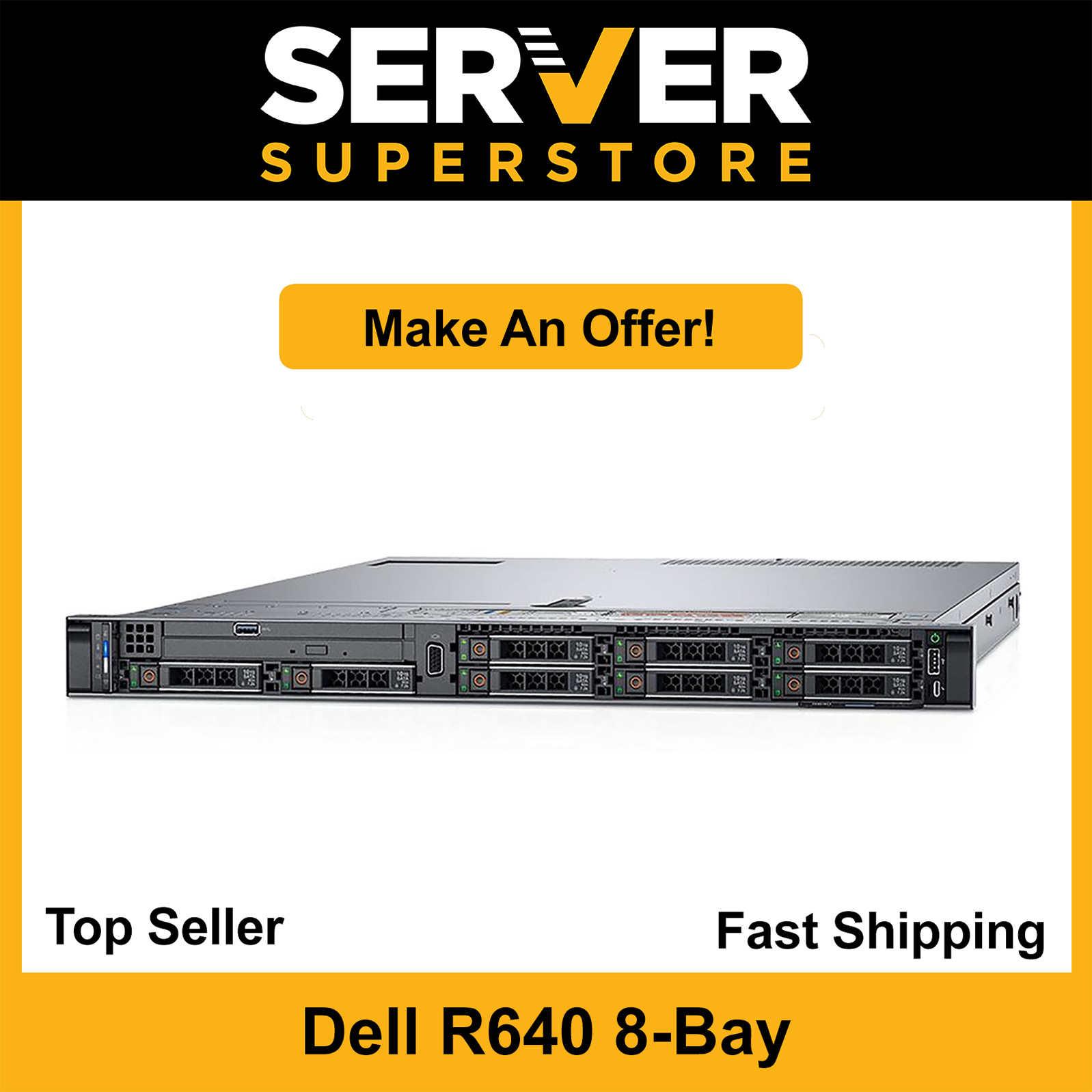 Dell PowerEdge R640 Server 2x Gold 6140 = 36 Cores H730P 64GB RAM 2x trays