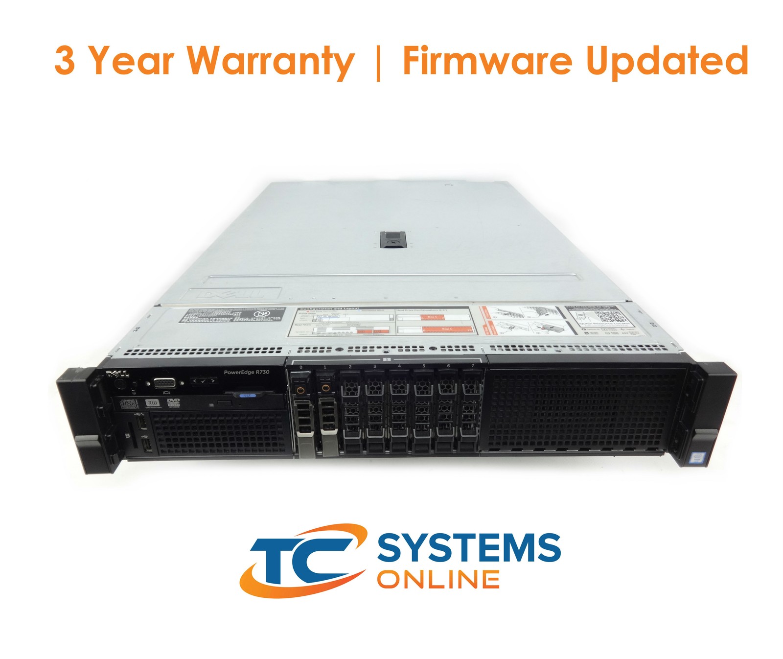 Dell R730 2x2680v3 2.5GHZ=24Cores 64GB 2x120GB SSD H730