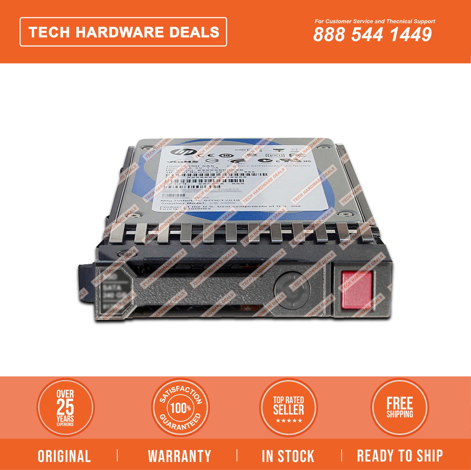 P50233-B21 0 Hours NEW BULK HPE 6.4TB NVMe HP MU SFF BC U.3 PM1735a SSD
