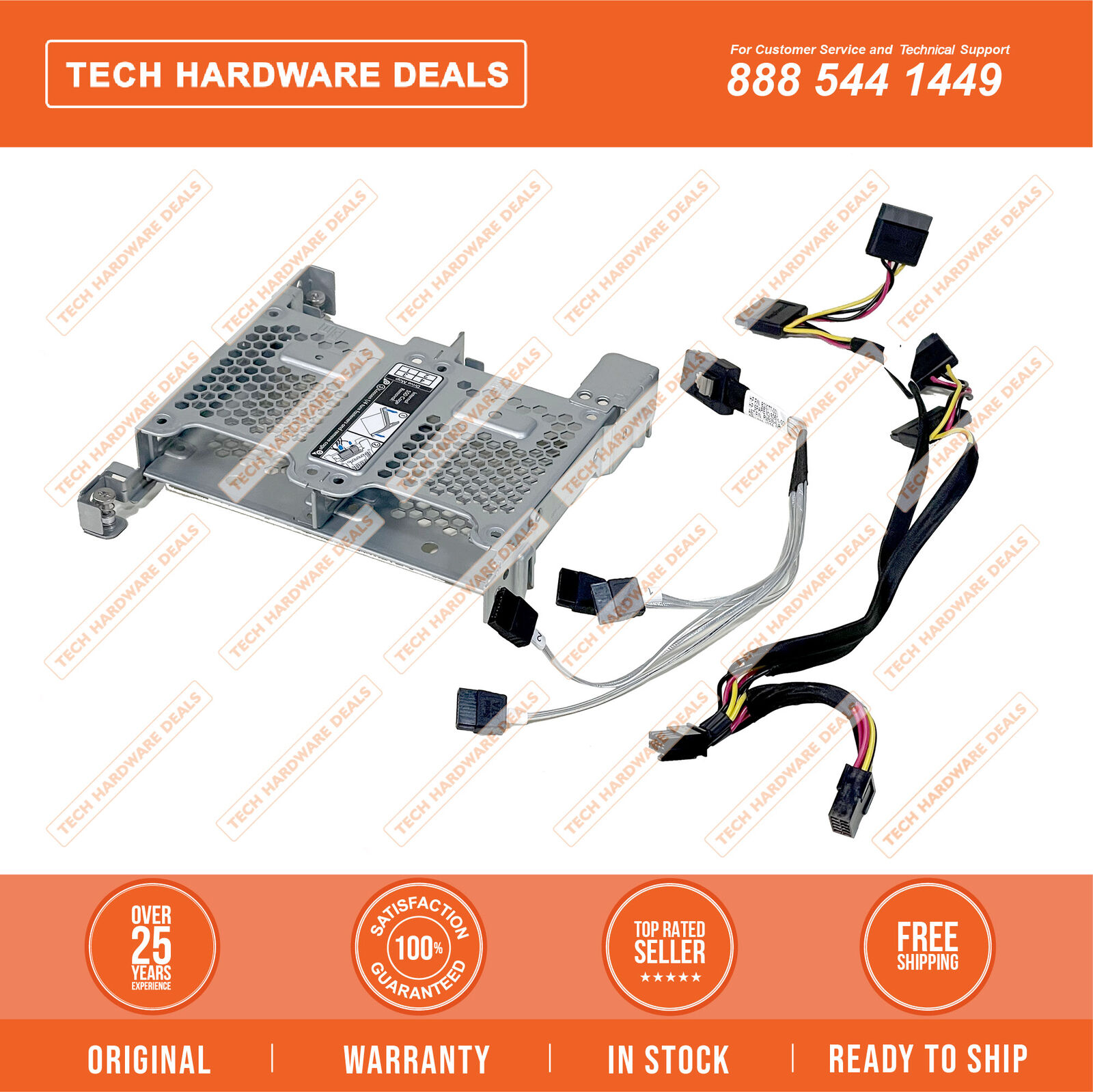 6070B09721    HPE DL360 Rear x4 SATA SSD Drive Cage 823078-001 + 823077-001 cabl