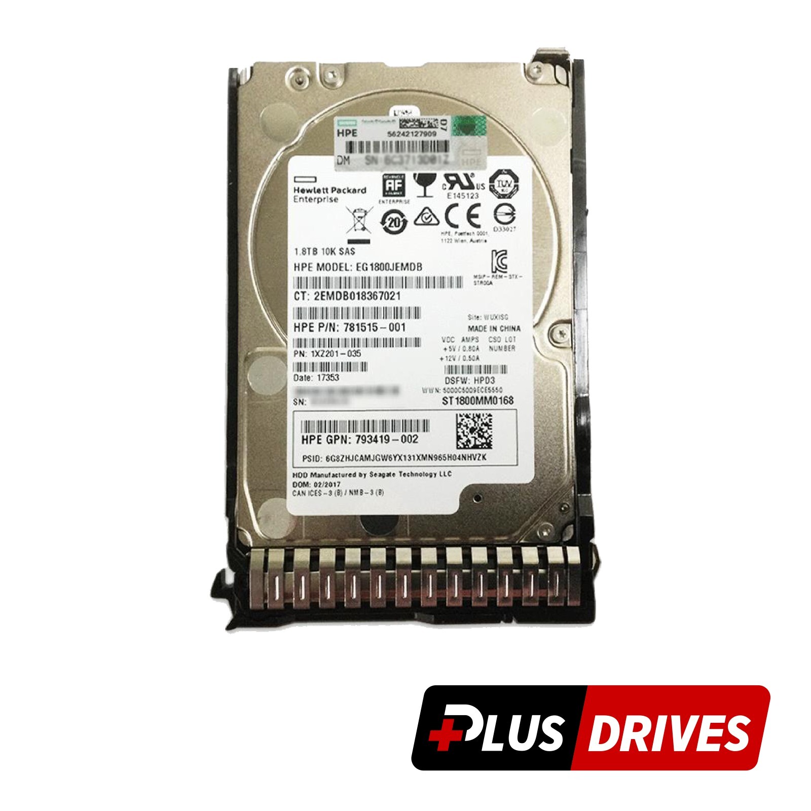 1.8TB – 2TB SAS 781515-001 2.5 HP Server HD 12Gbps 10K RPM for HP DL380 DL560