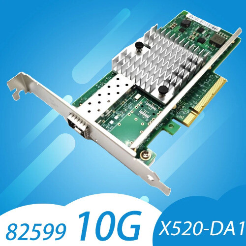 Network Adapter Intel X520-DA1 1xSFP+ Port PCI-E x8,x16 M.2 NIC Card Windows