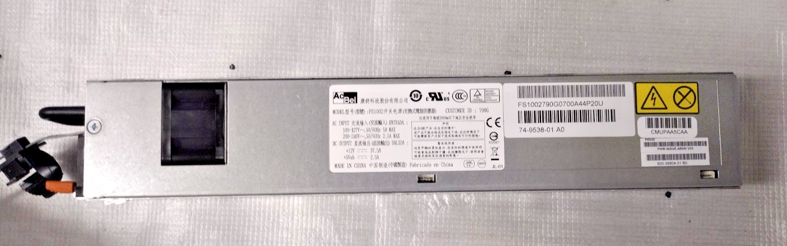AcBel FS1002 Server Power Supply / 74-9538-01