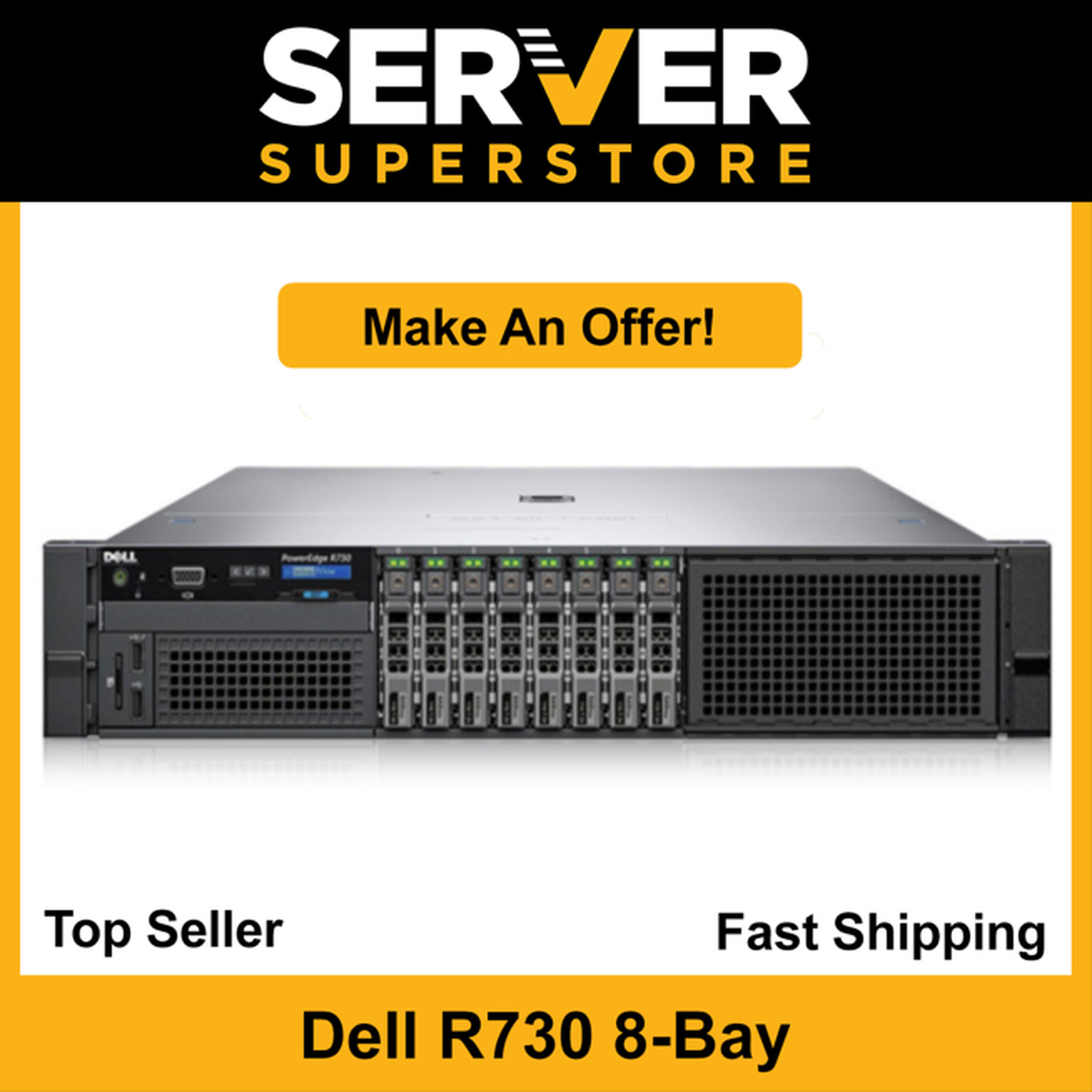 Dell PowerEdge R730 Server 2x E5-2660 V3 = 28 Cores H730 256GB RAM 8x 600GB SAS