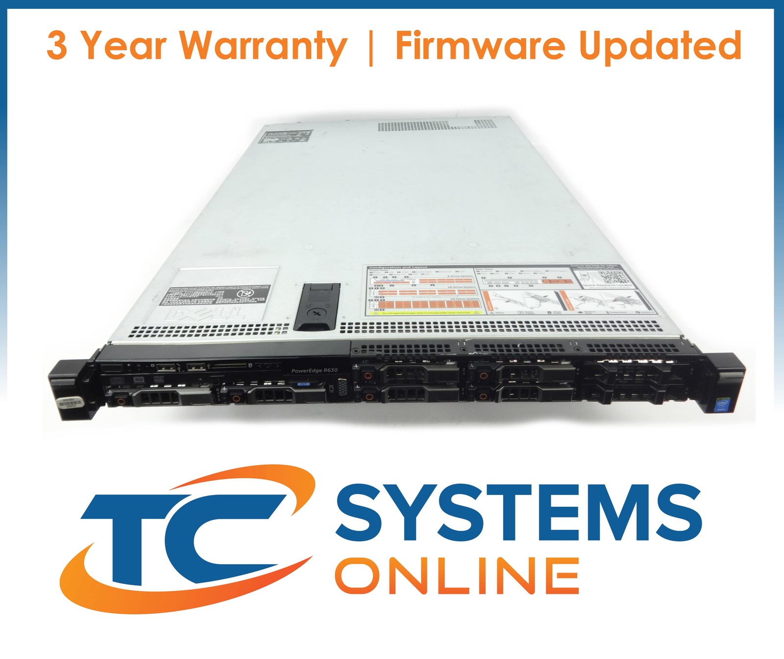 Dell R630 2x2680v3 2.5GHZ=24Cores 64GB 6x900GB 10K SAS HBA330