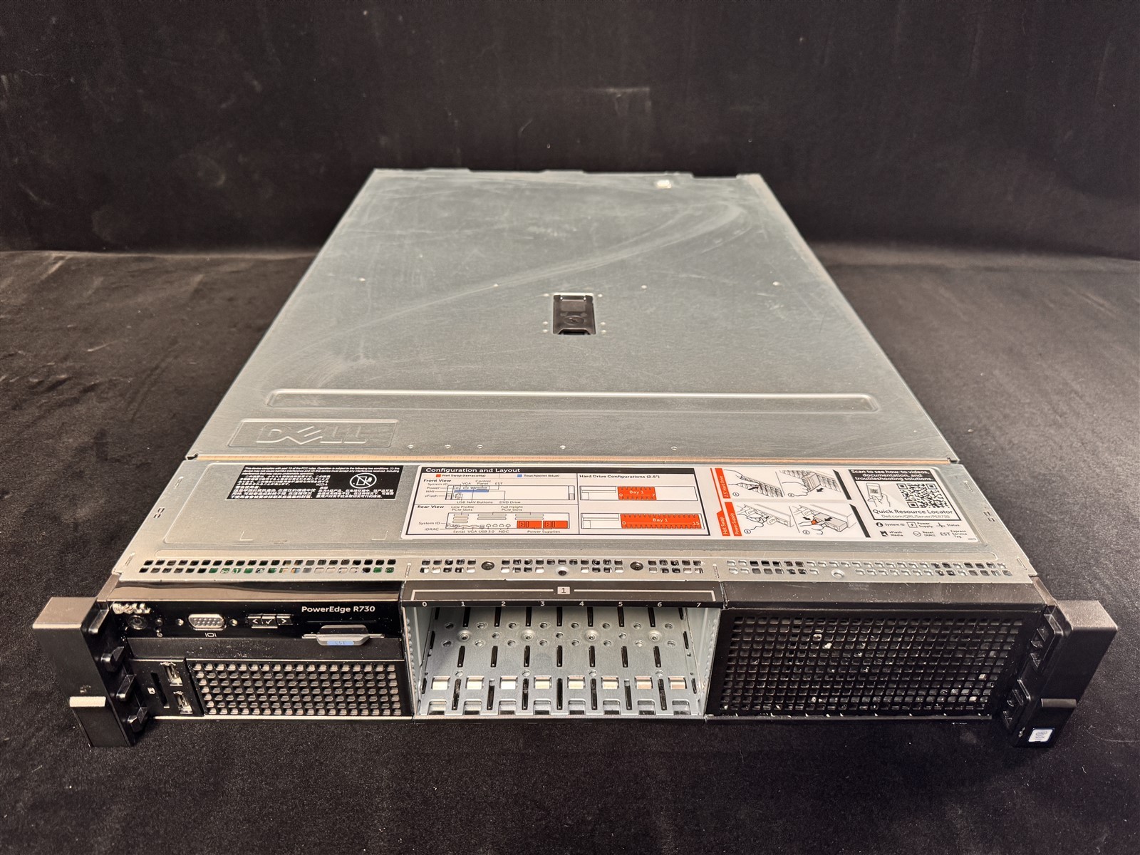 DELL POWEREDGE R730 8SFF 2x 8 CORE E5-2620V4 2.1GHz 32GB RAM 4x 600GB SAS H730