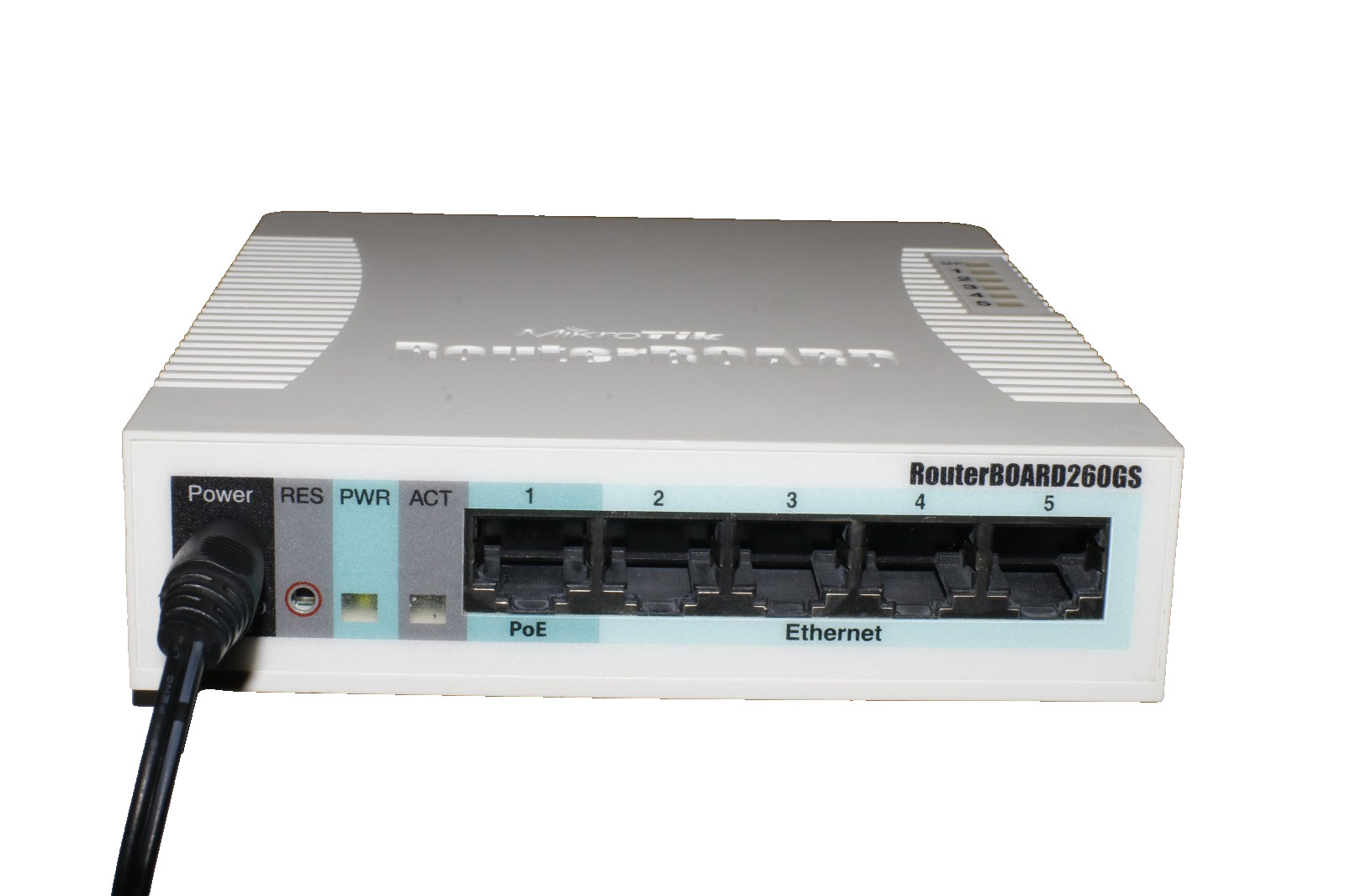 MikroTik RouterBOARD 260GS 5x Gigabit Ethernet Smart Switch, SFP cage