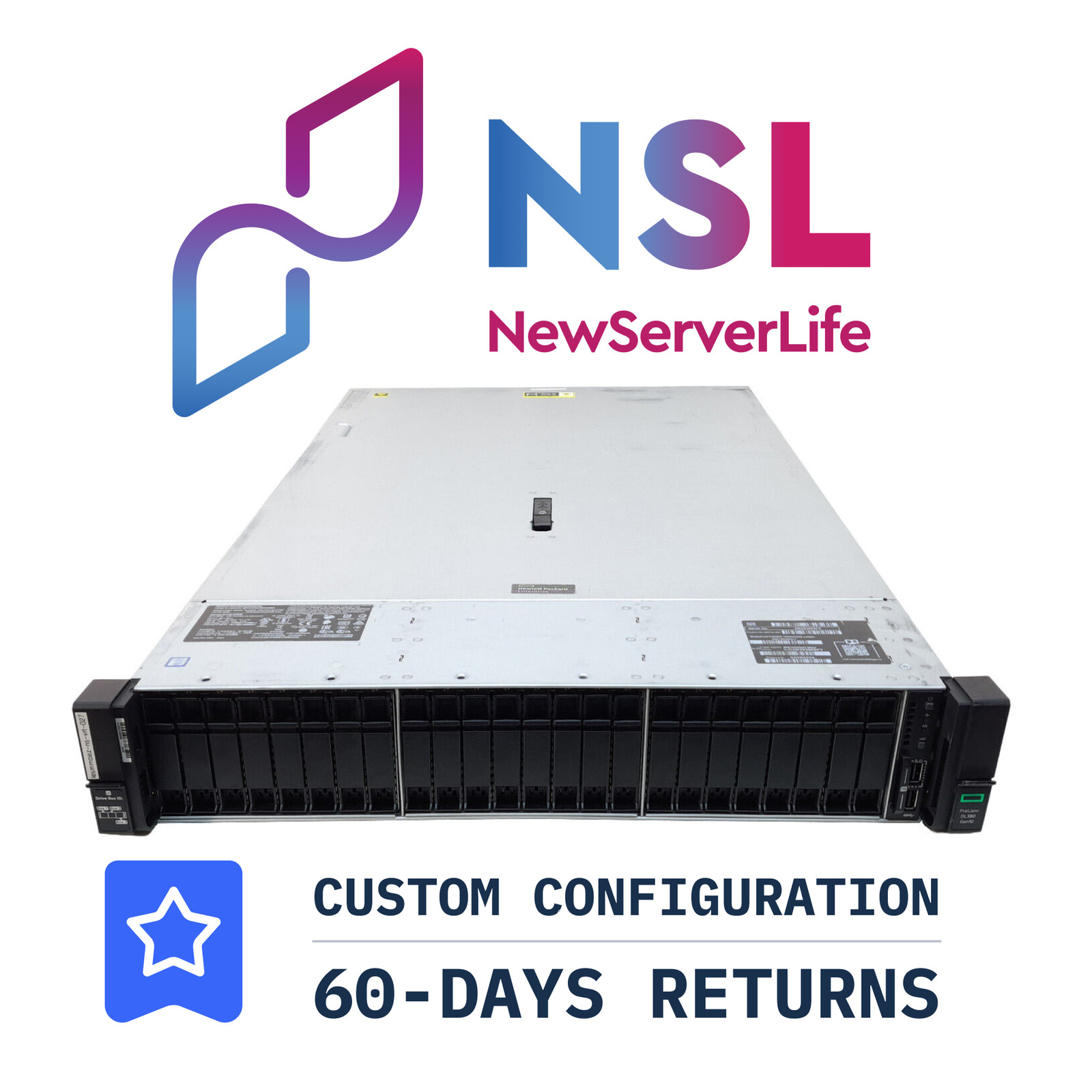 HP ProLiant DL380 Gen10 24SFF 2x Gold 6226 2.7GHz =24 Cores 256GB P408i-a 4xRJ45