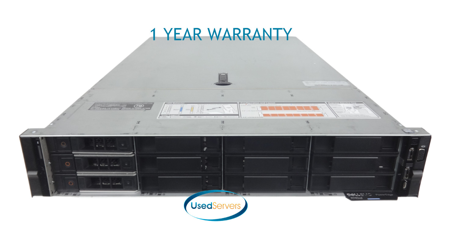 Dell XC740XD 12LFF 2xGold 5118 2.3GHZ=24Cores 256GB 3x6TB 12G H730P