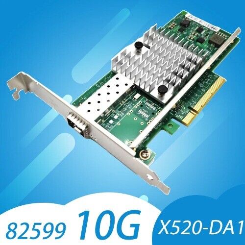 10Gb Ethernet Network Adapter Intel 82599EN X520-DA1 1xSFP+ Port PCI-E x8