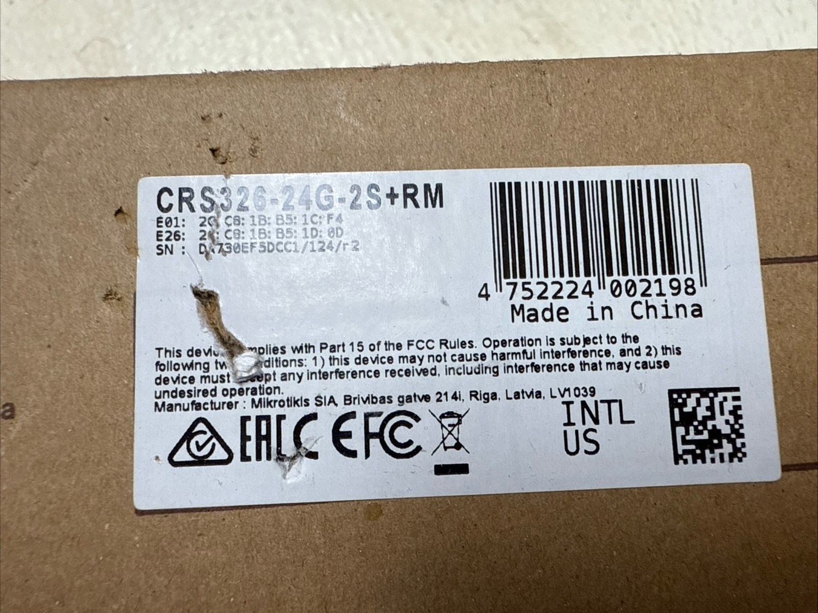 MikroTik CRS326-24G-2S+RM Cloud Router Switch 24G 2x10G SFP+