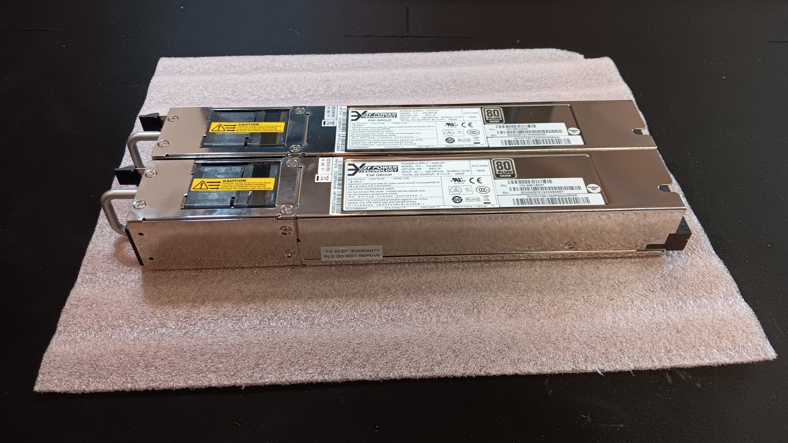 Lot Of 2 HP JC680A 3Y Power YM-2651B 650W 80Plus Silver Server Power Supply