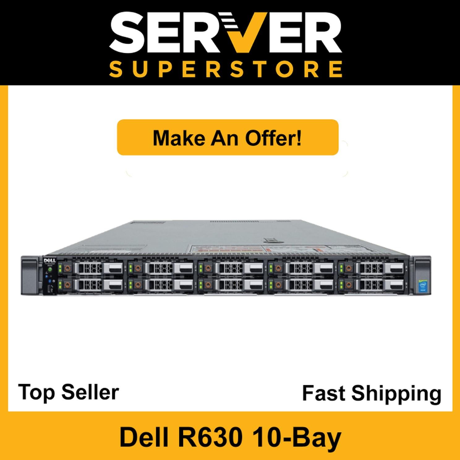 Dell PowerEdge R630 Server 2x E5-2680 V4=28 Cores H730 256GB 2x 600GB+4x 1TB SSD
