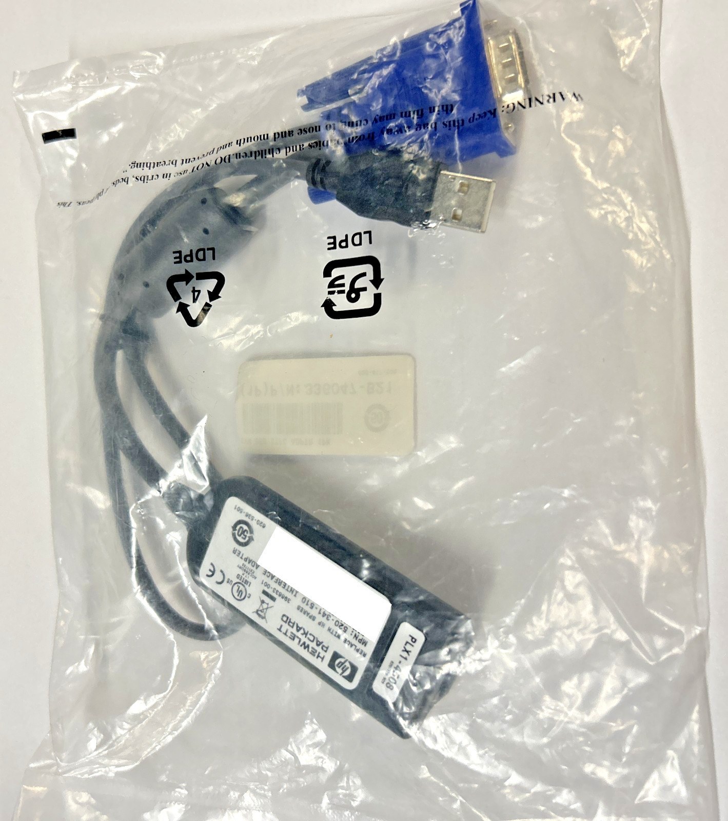 NEW HP KVM USB Interface Adapter 336047-B21 PLX1-4508 520-341-510 OEM