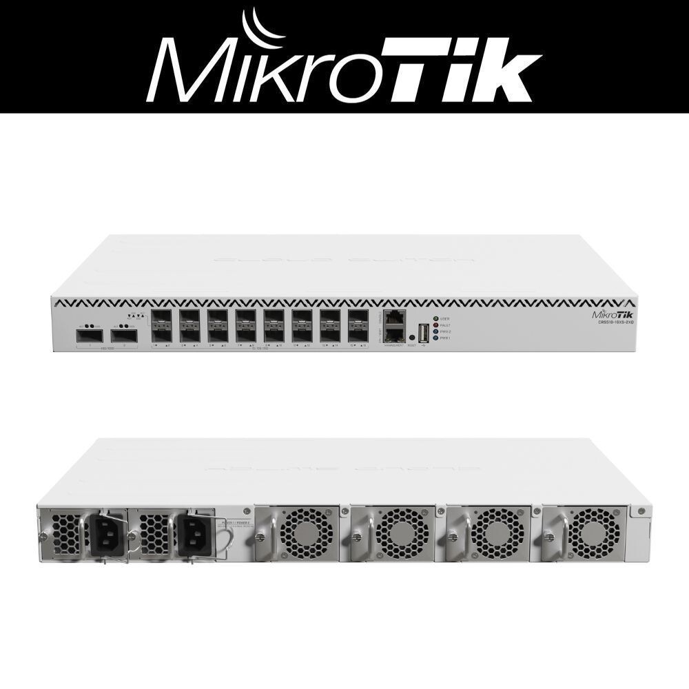 MikroTik CRS518-16XS-2XQ-RM Cloud Router Switch 650MHz 64MB QSFP28