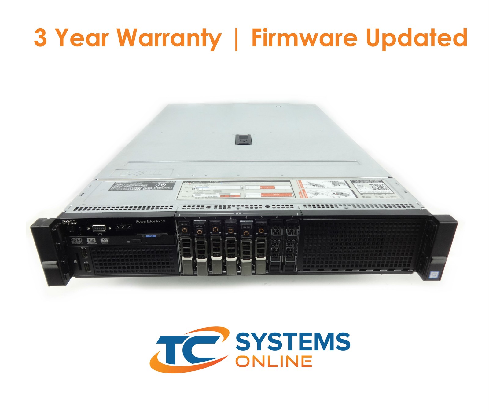 Dell R730 2x2680v3 2.5GHZ=24Cores 32GB 6x120GB SSD HBA330