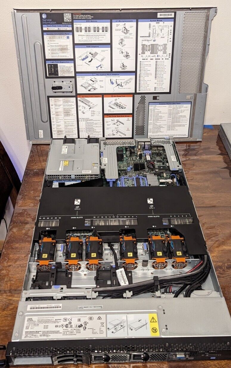 IBM X3530 M4 1U SERVER XEON E5-2620 2.10GHz 128GB No Drives