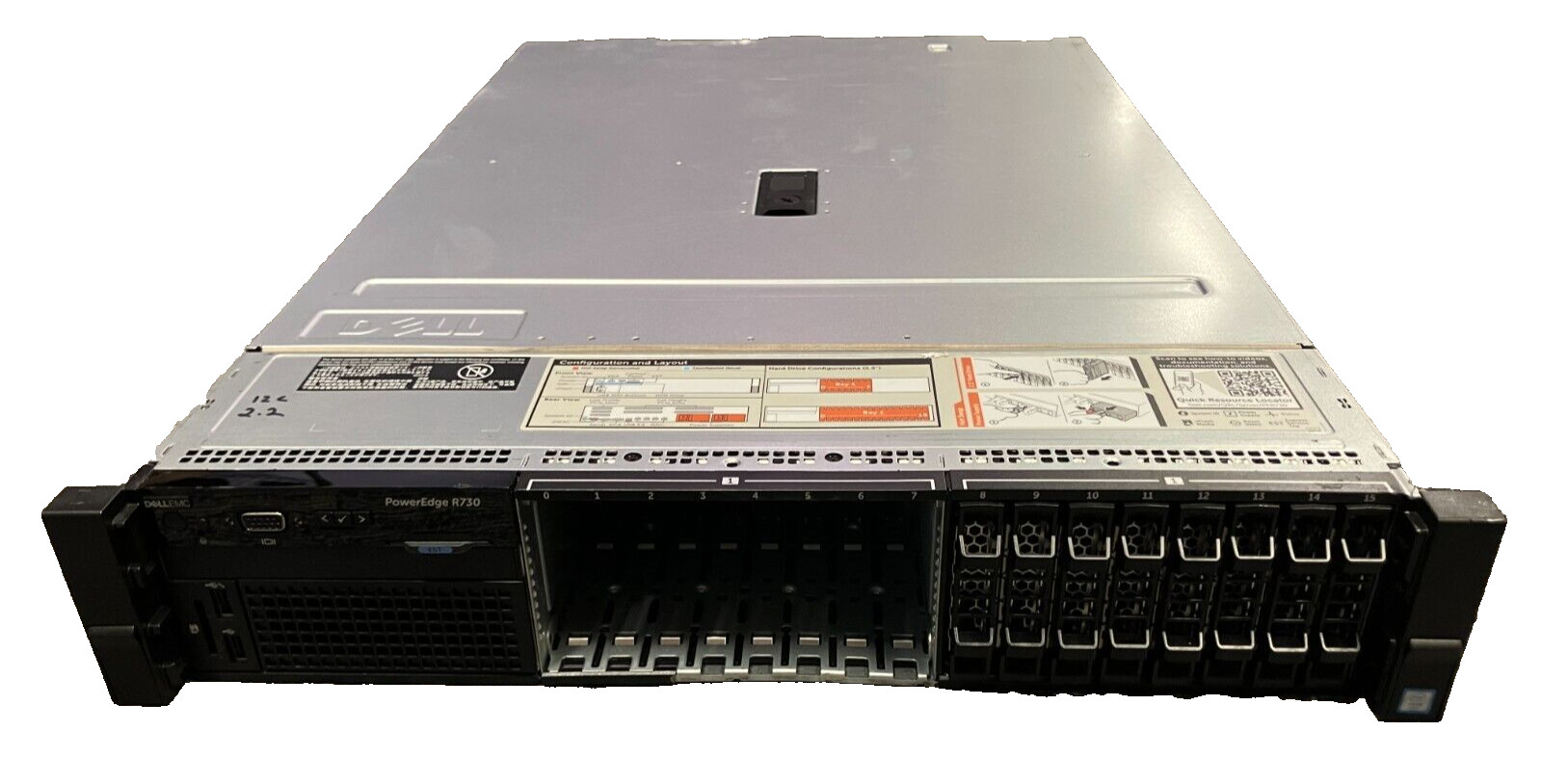 Dell PowerEdge R730 16SFF Barebones 2x Heatsinks 2x PSU No CPU/RAM